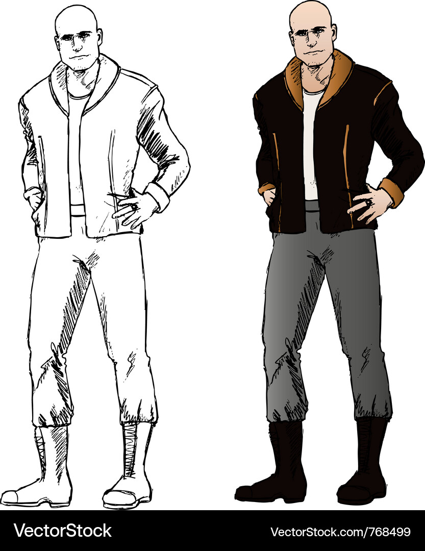 Bad guy comics Vektorbild