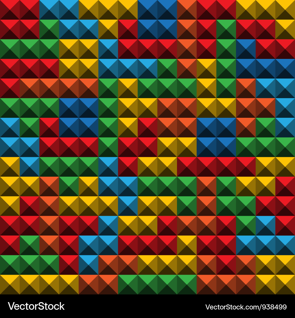 Geometric Tetris Pattern Vector Image