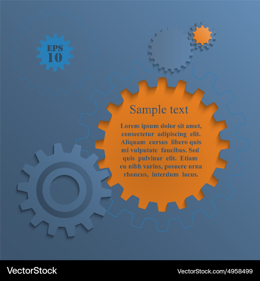 Interlocking Gears Abstract Background Vector Image