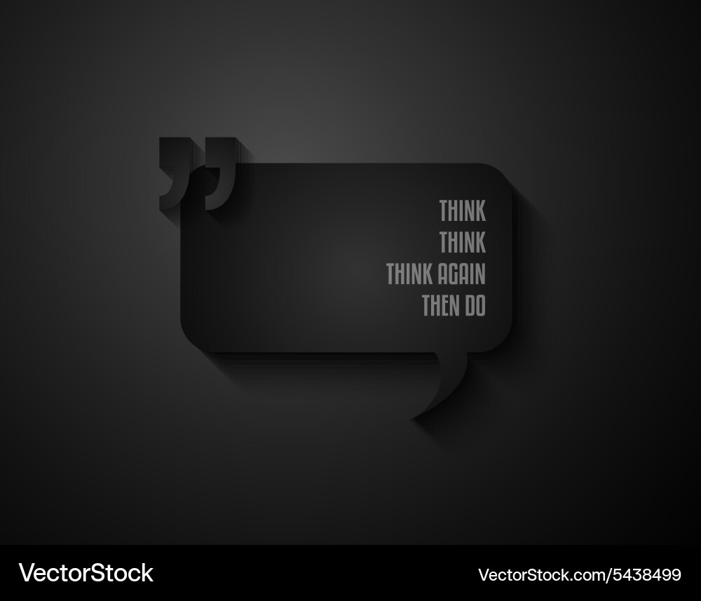 Quotation mark frame with flat style and space Vector Image