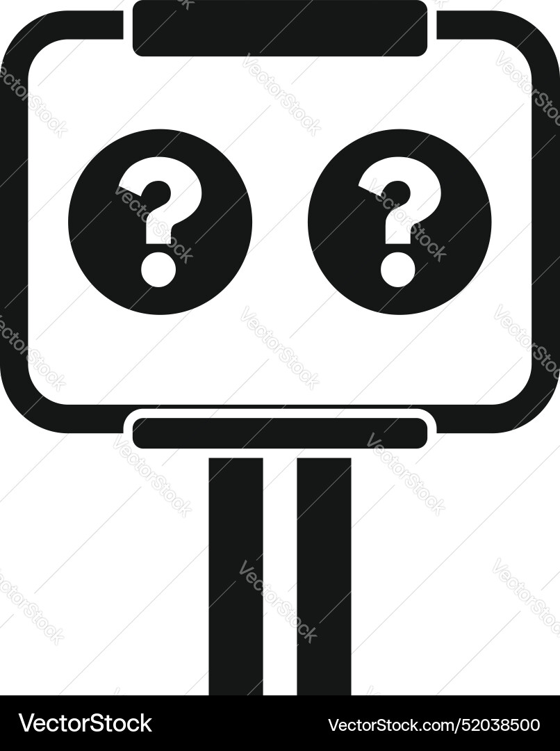Billboard with question marks showing choice Billboard with question marks showing choice vector image
