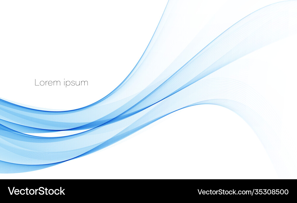 Blue color abstract wave design element Blue color abstract wave design element vector image