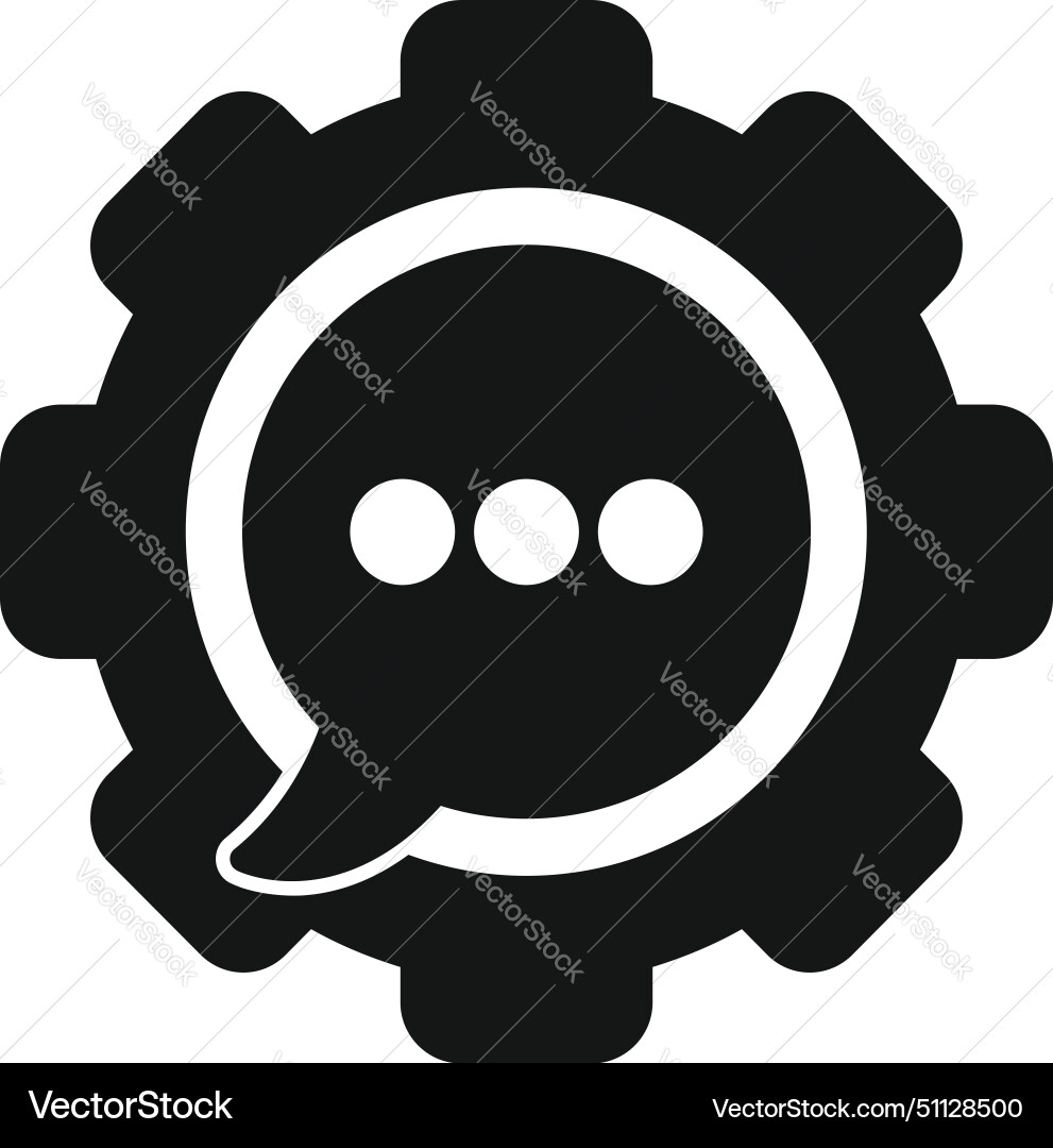 Bot chat tech support icon simple ai Bot chat tech support icon simple ai vector image