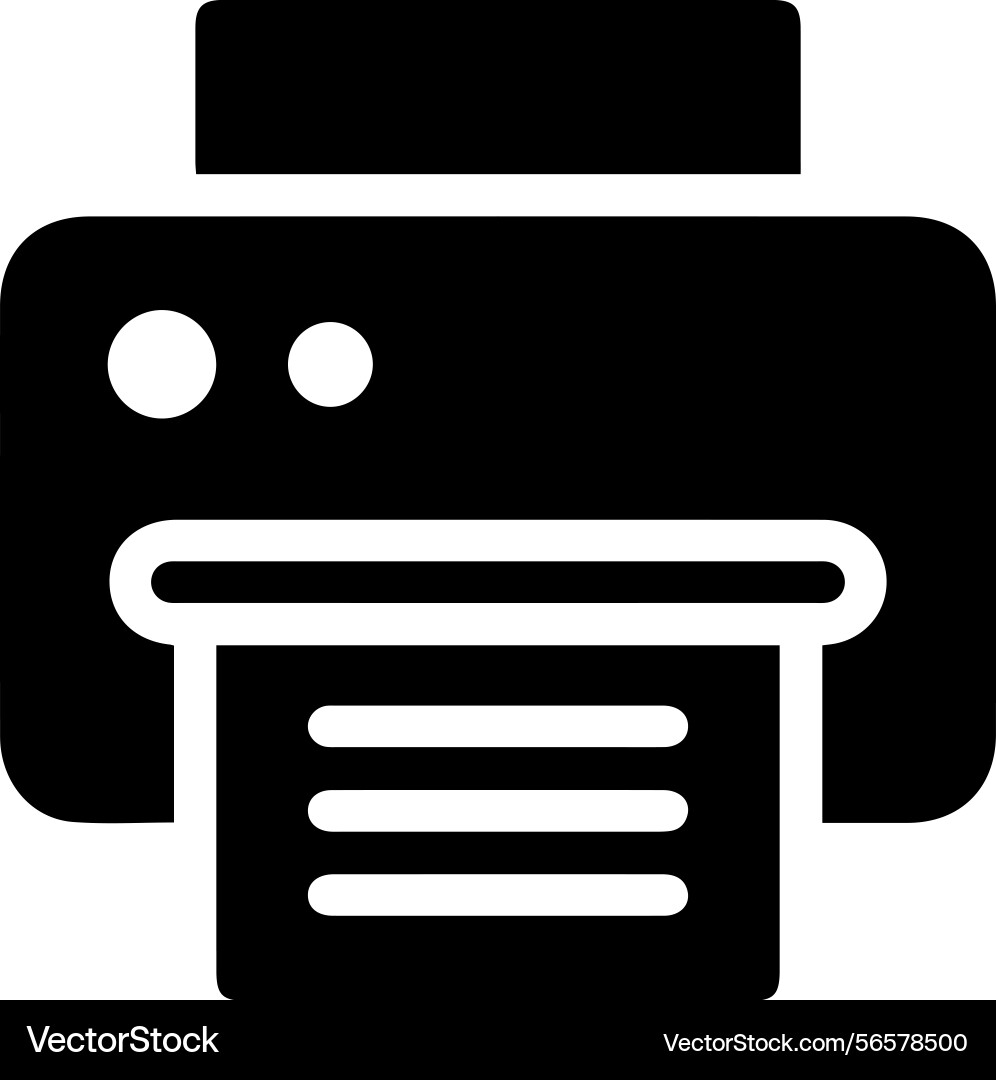 Computer printer icon symbol image Vector Image