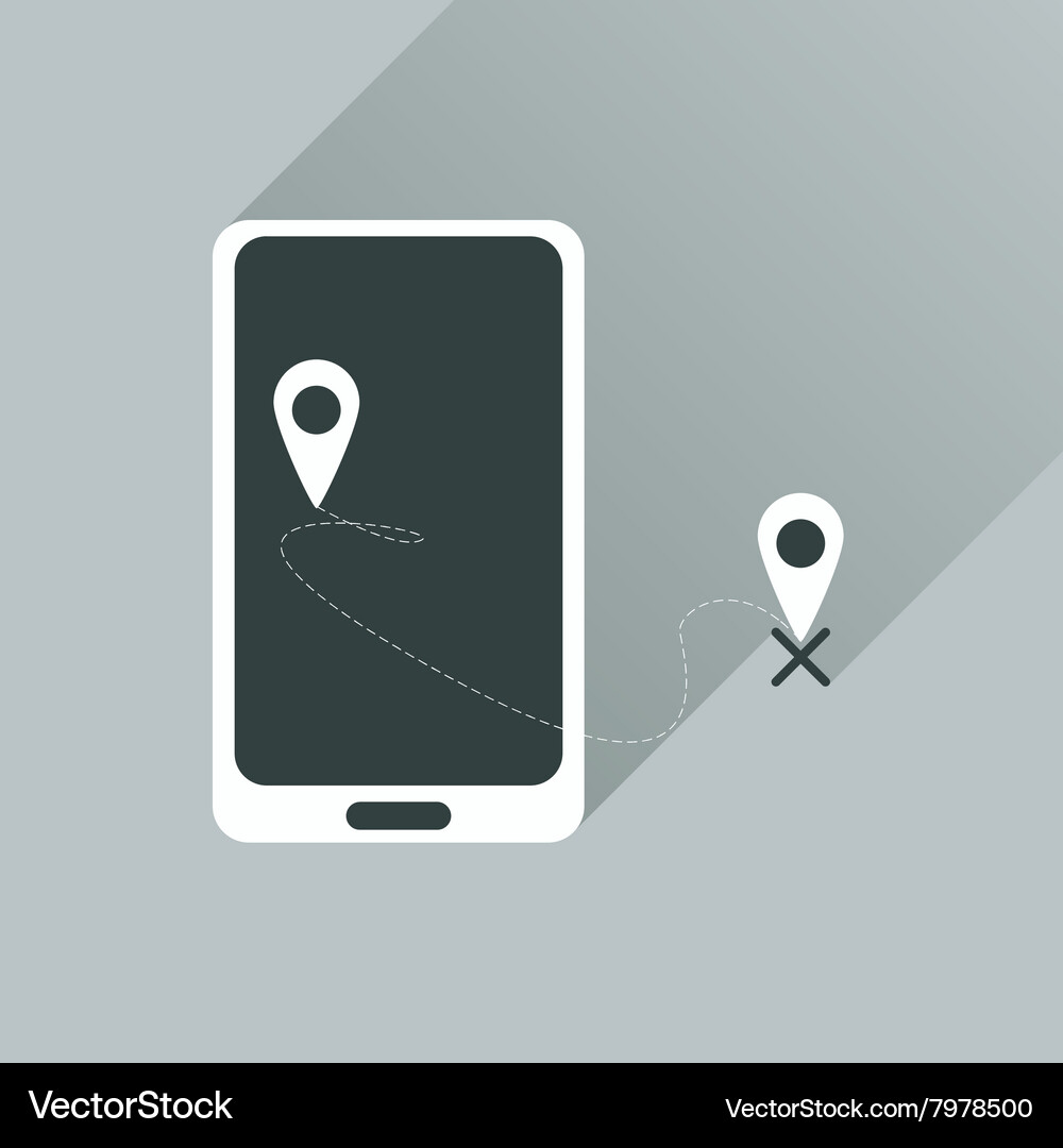 Flat web icon with long shadow mobile navigation Vector Image