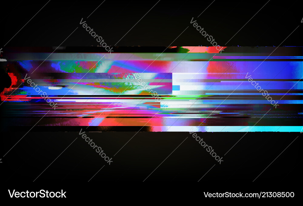 Glitch Computer Screen Error vector image