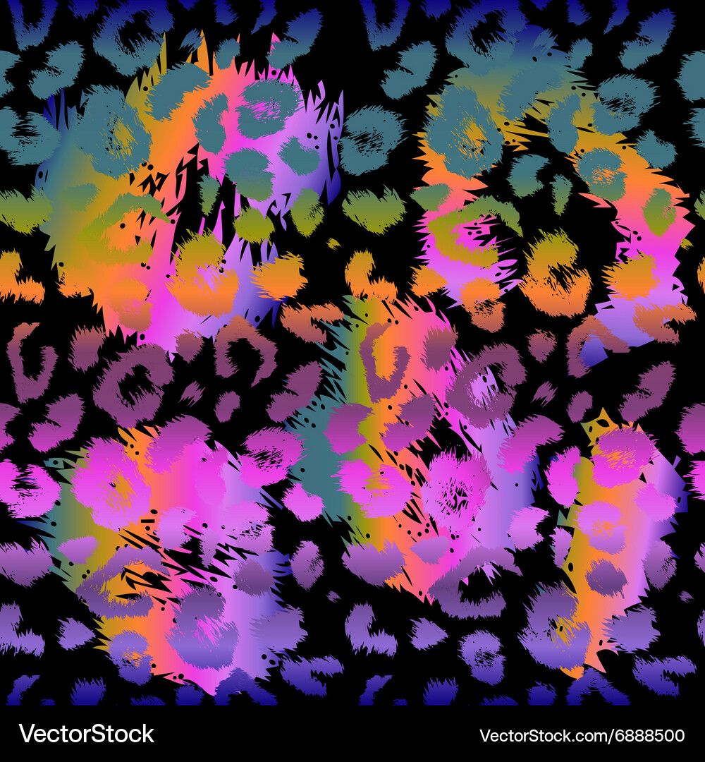 Leopard print pattern repeating seamless Vector Image