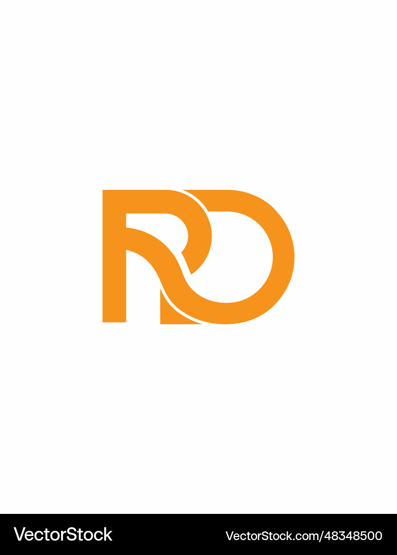 RD Initials Logotype - Monogram Template vector image