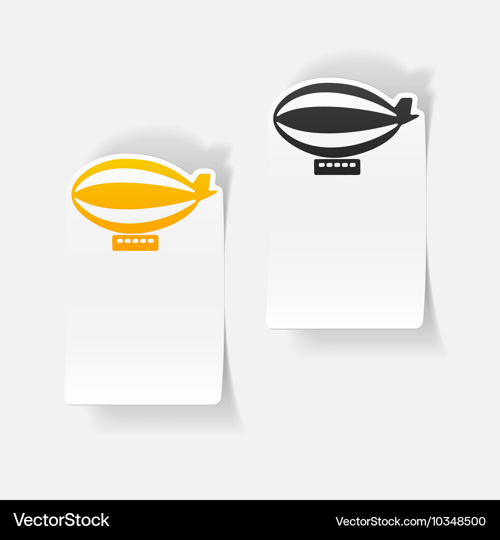 Realistic design element airship Vector Image