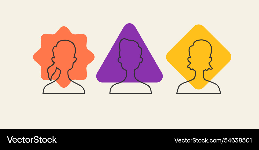 A conditional image of person set user Vector Image