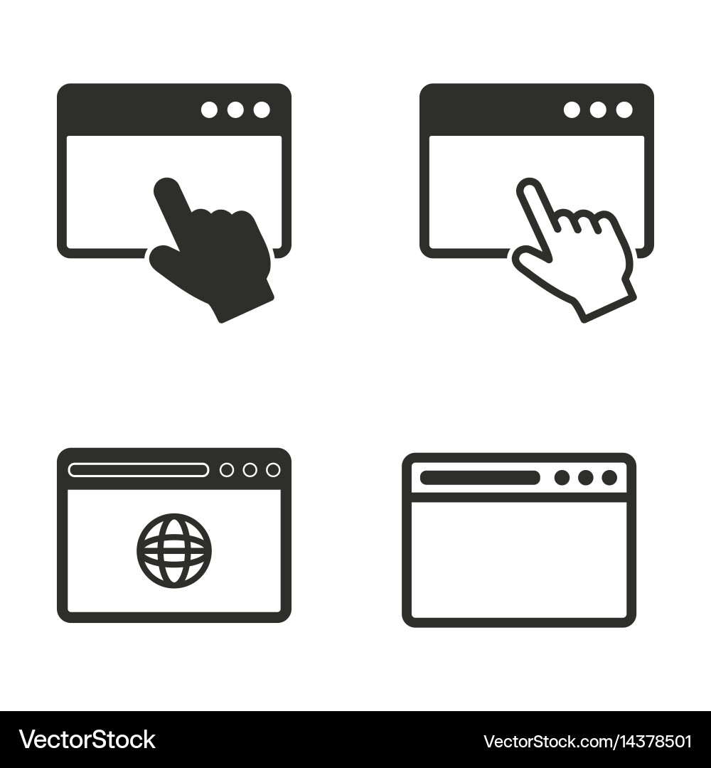 Browser Icon Set - Web Interface vector image