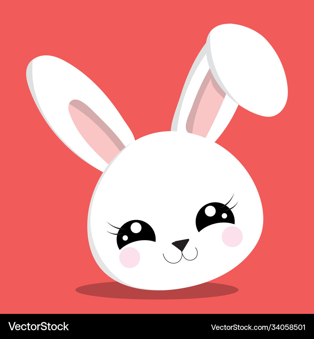 Bunny emoji cute 09 (34058501) – Royalty-Free Vector | VectorStock