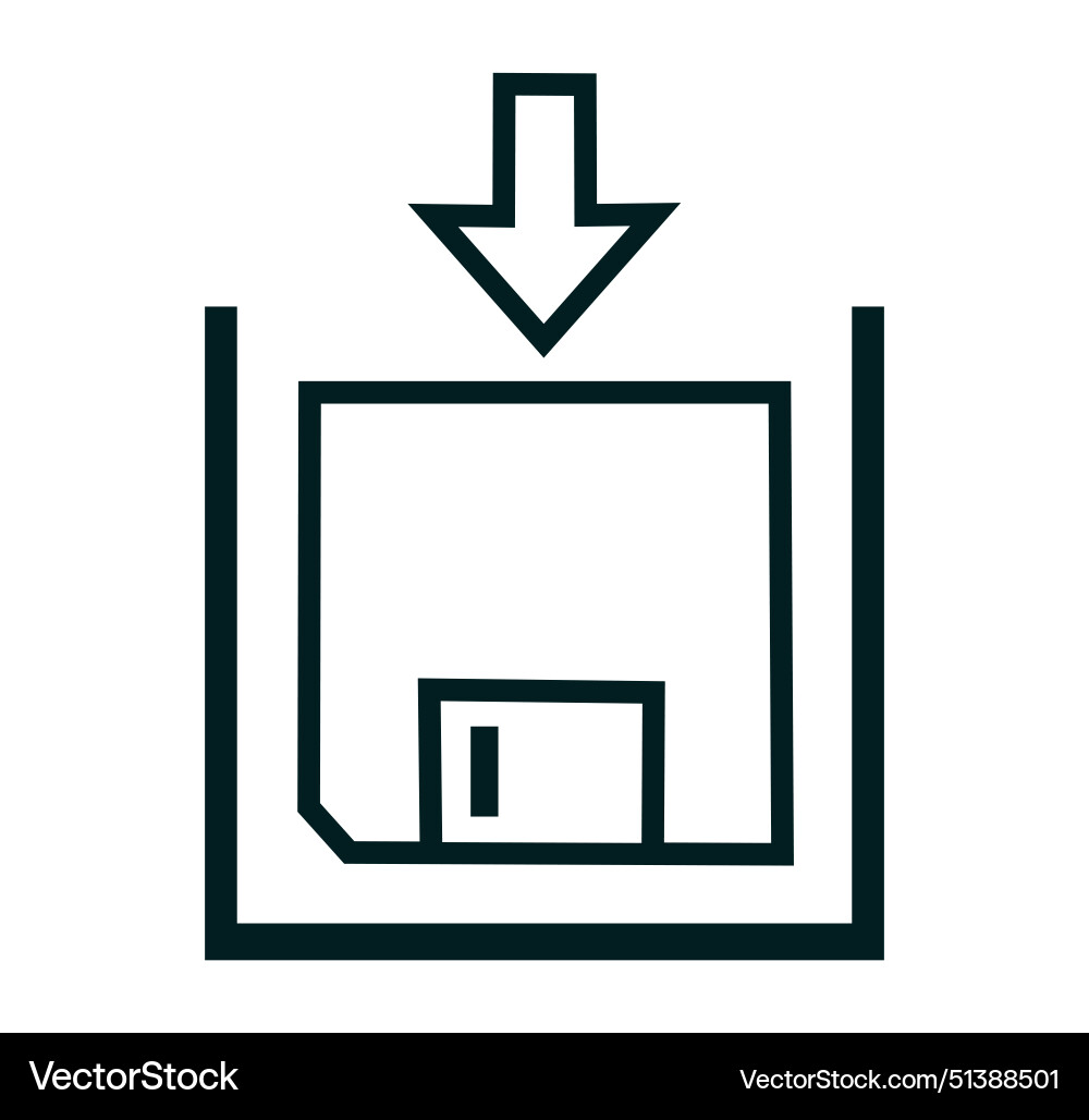 Isolated add disket symbol Vector Image