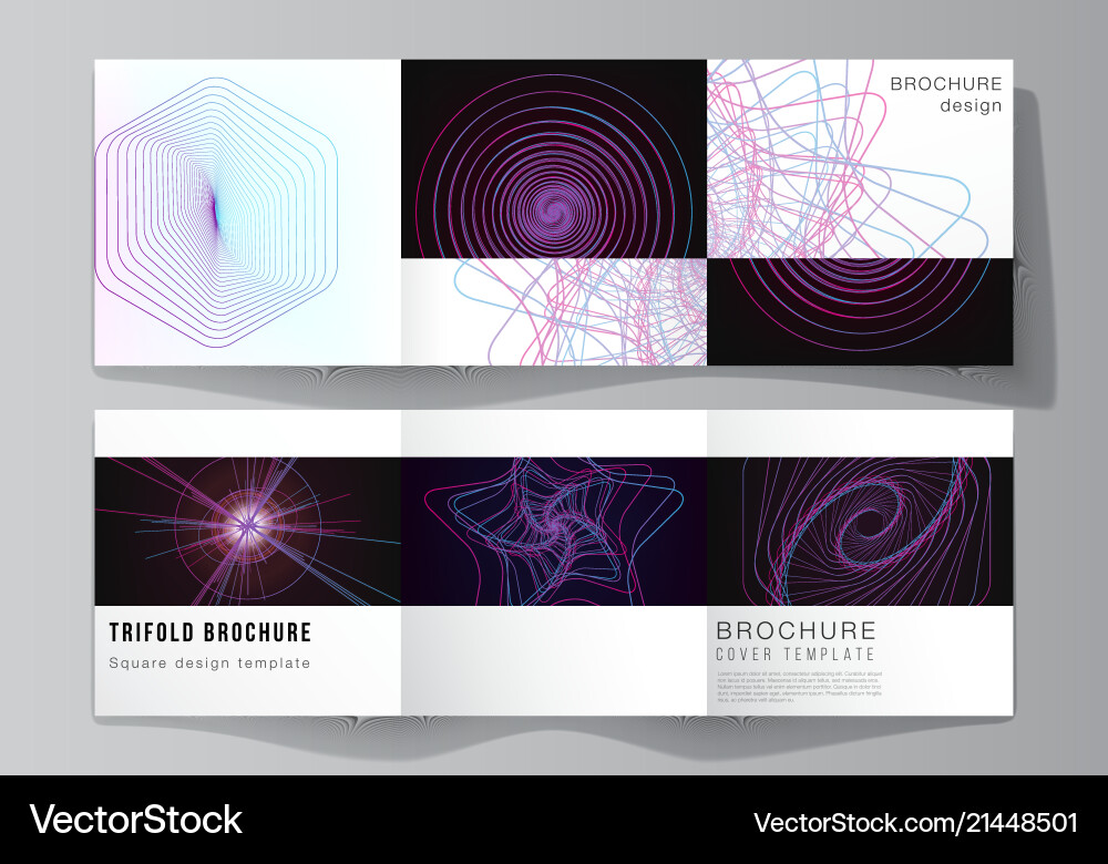 Layout of two square format covers design Layout of two square format covers design vector image