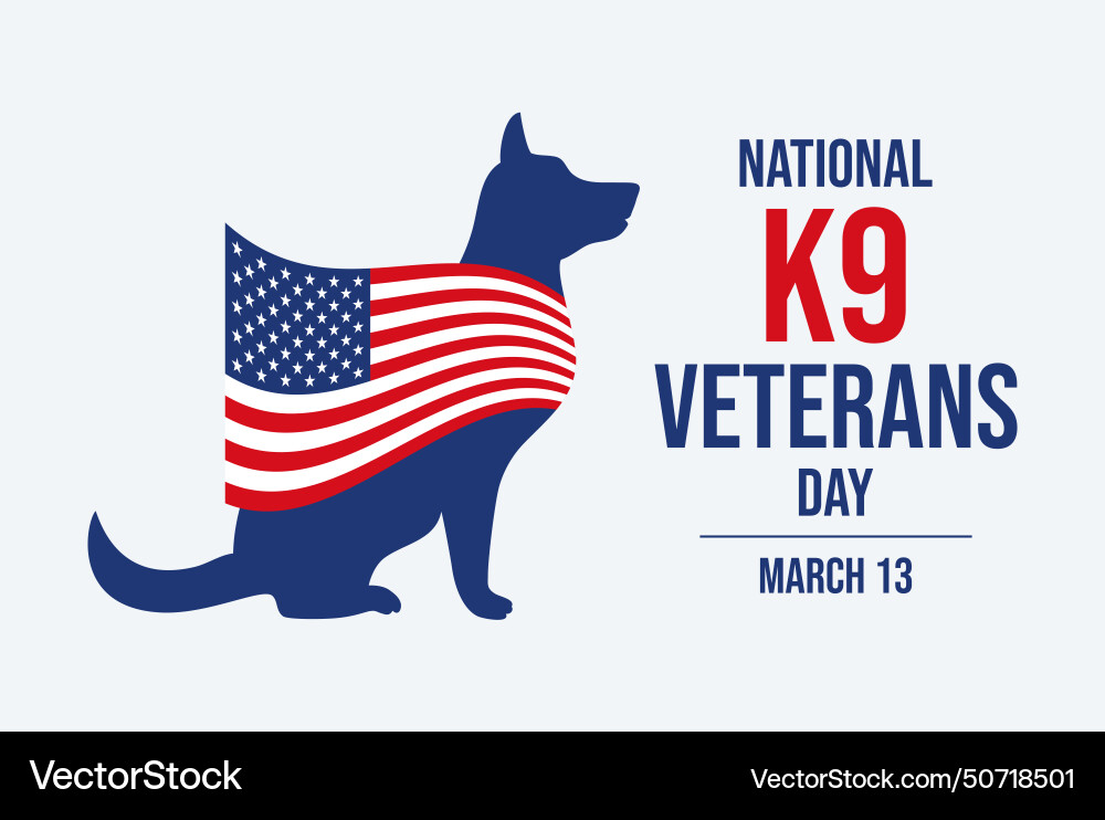 National k9 veterans day poster vector image