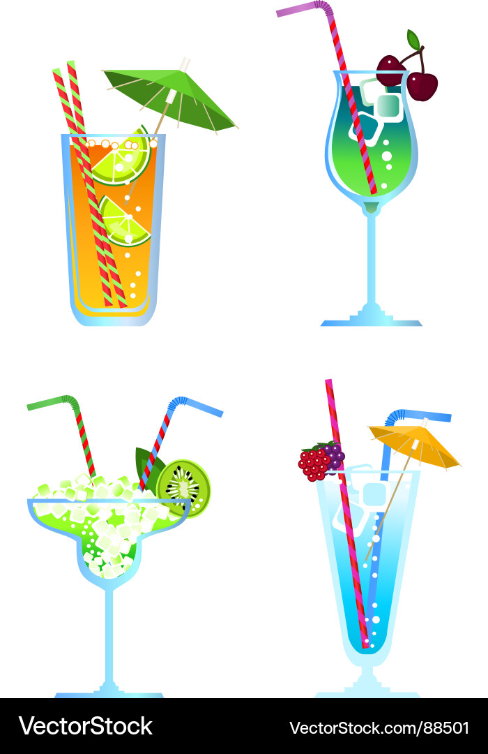 Refreshing Cocktails Vektorbild
