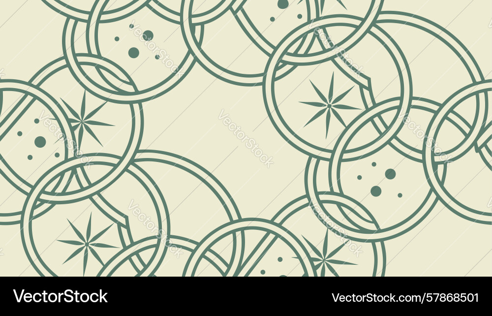 Retro geometric starburst circles pattern design Vector Image