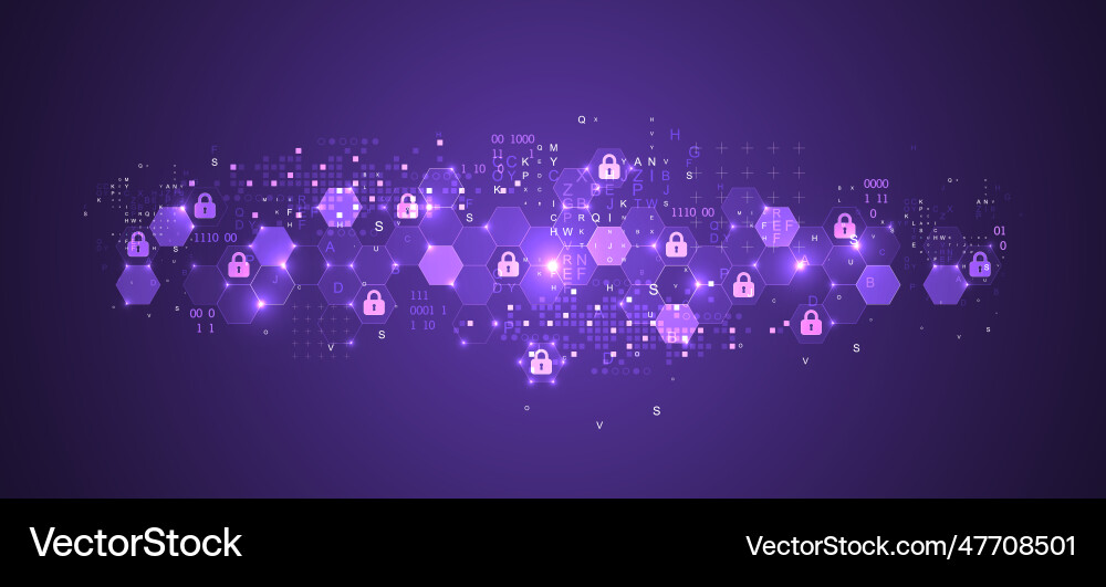 Secure Digital Network Background vector image