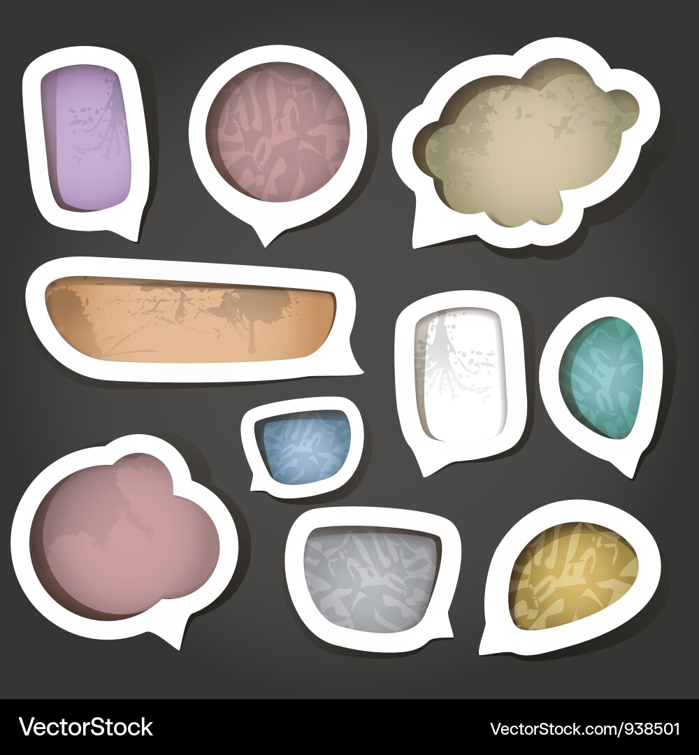 Speech bubble frames vector image