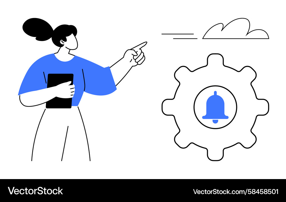 Tech Notification Setup Vector Image