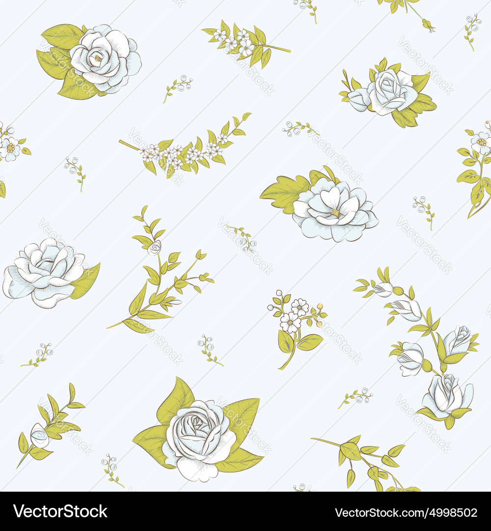 Elegant Floral Seamless Pattern Vector Image