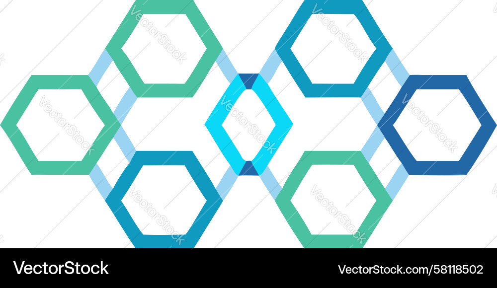 Geometric Hexagonal Pattern Vector Image