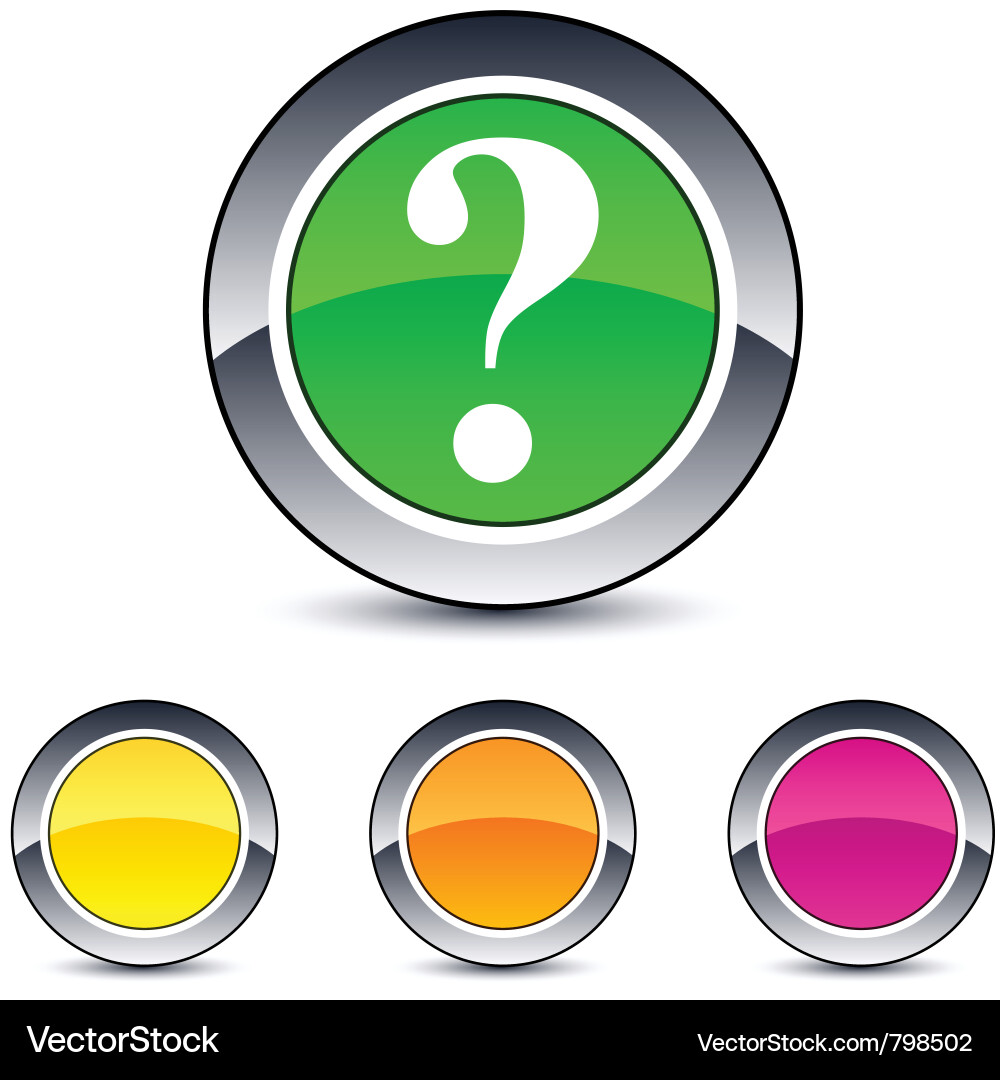 Help round button Vector Image
