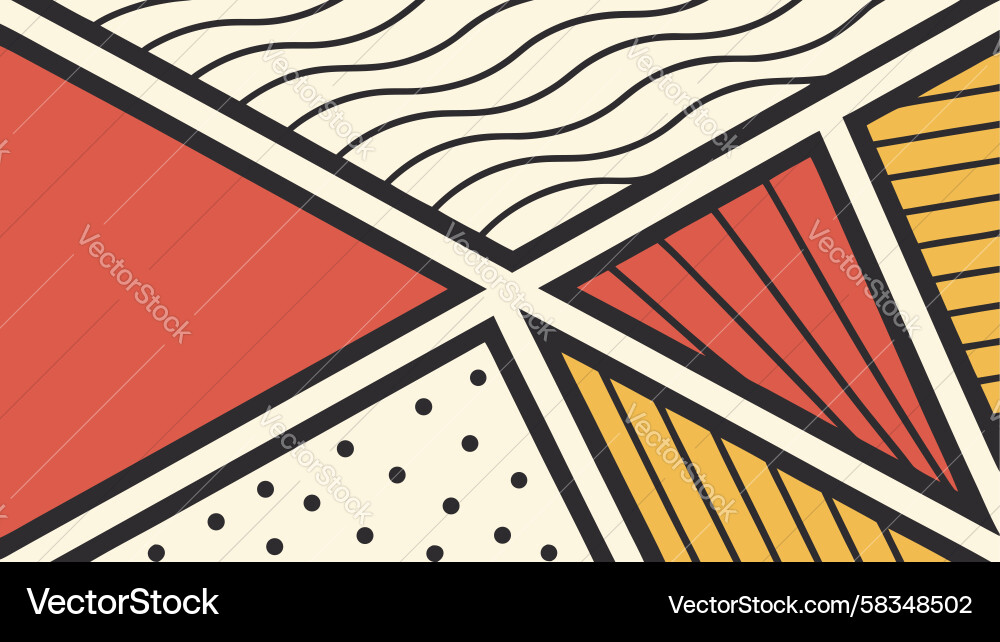 Modern Color Block Pattern Vector Image