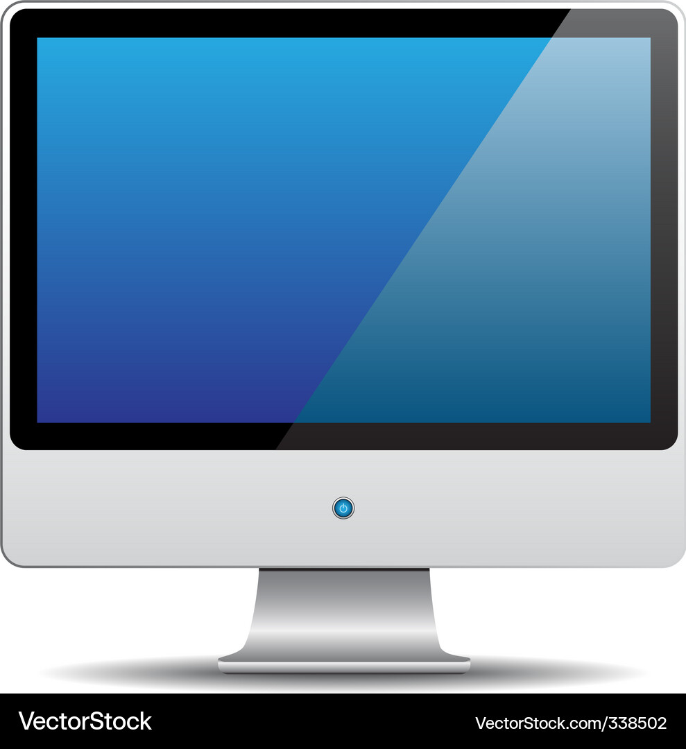 Modern Computer Monitor Vector Image