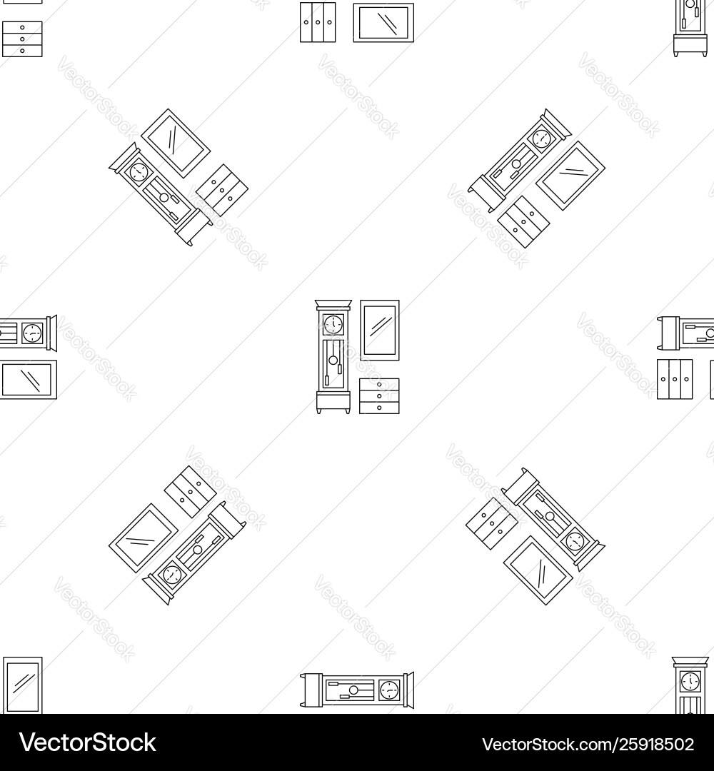 Old room clock pattern seamless Old room clock pattern seamless vector image