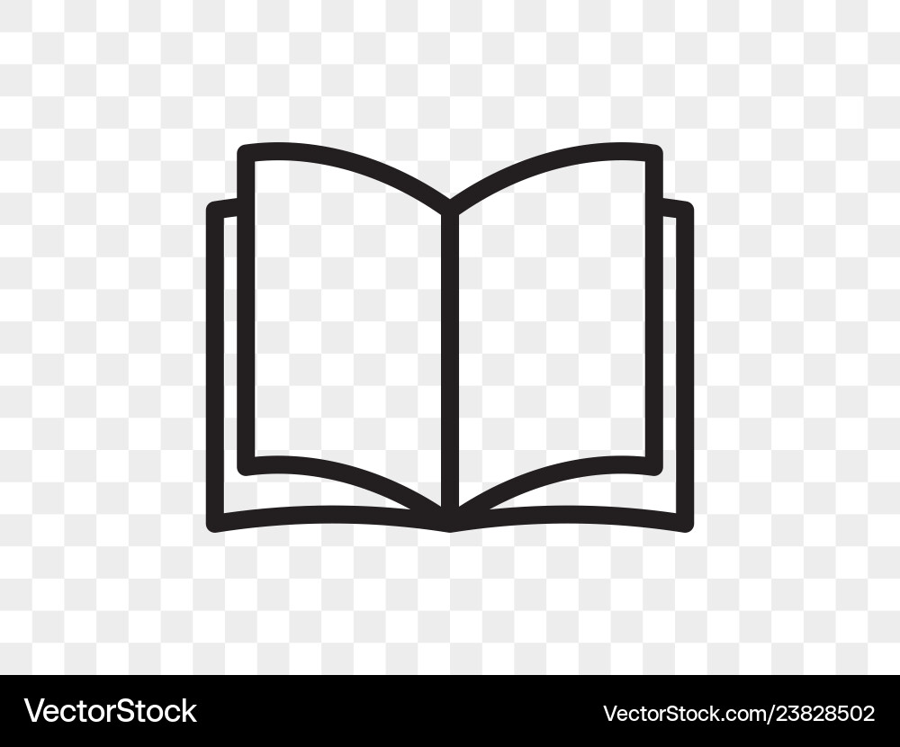 Open Book Line Icon - Reader Symbol Vector Image
