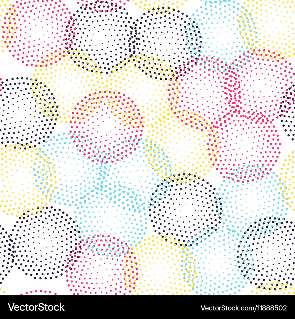 Pointillist Circle Pattern vector image