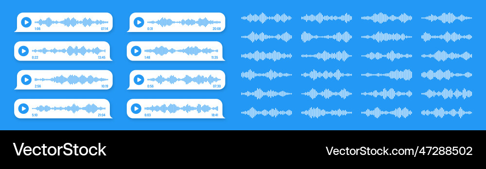 Voice Audio Nachricht blaue Sprachblase sms text Voice Audio Nachricht blaue Sprachblase sms text vektorbild