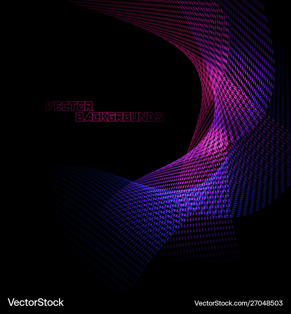 Abstract colors dots pattern on a black vector image