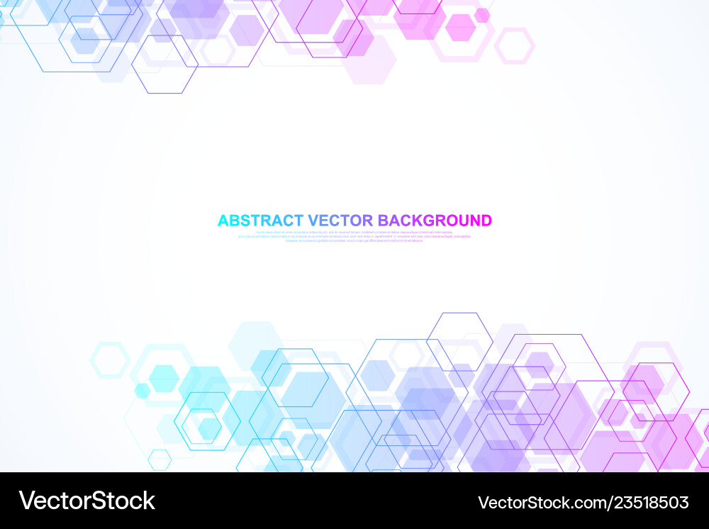 Abstract hexagonal background molecular Abstract hexagonal background molecular vector image