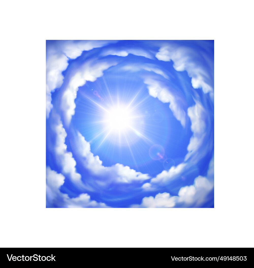 Background of cloudy summer sky with bright sun Background of cloudy summer sky with bright sun vector image