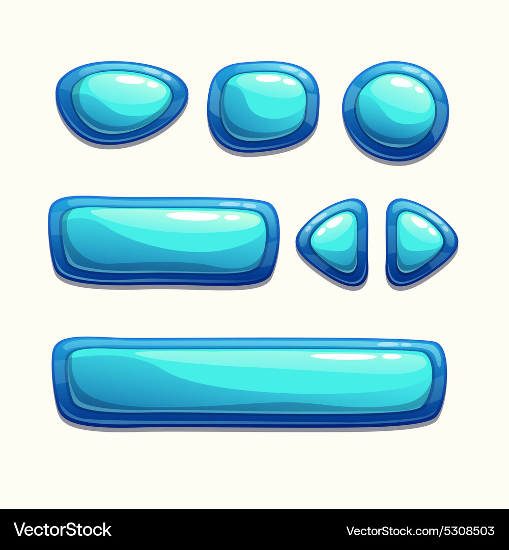 Colorful Button Set Vector Image