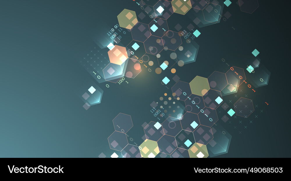 Geometric abstract background with hexagons Geometric abstract background with hexagons vector image