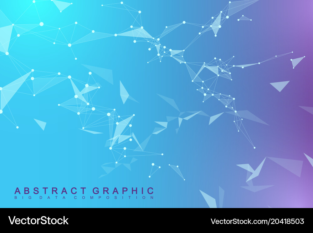 Global network connection and big data Vector Image