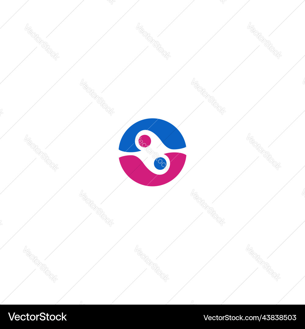 Round circle abstract colored logo Royalty Free Vector Image