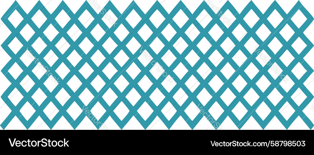 Teal Diagonal Line Grid Pattern Vector Image