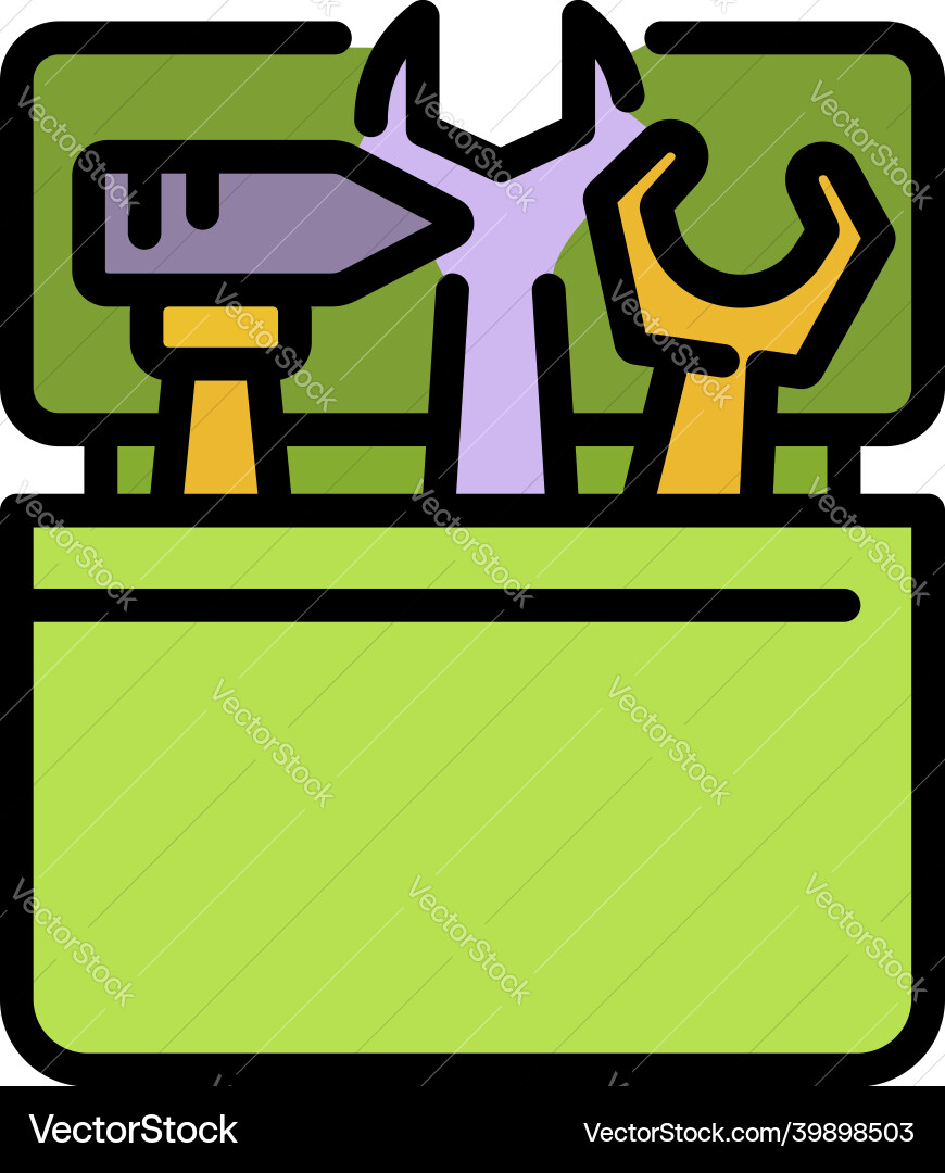 Toolbox icon color outline Toolbox icon color outline vector image