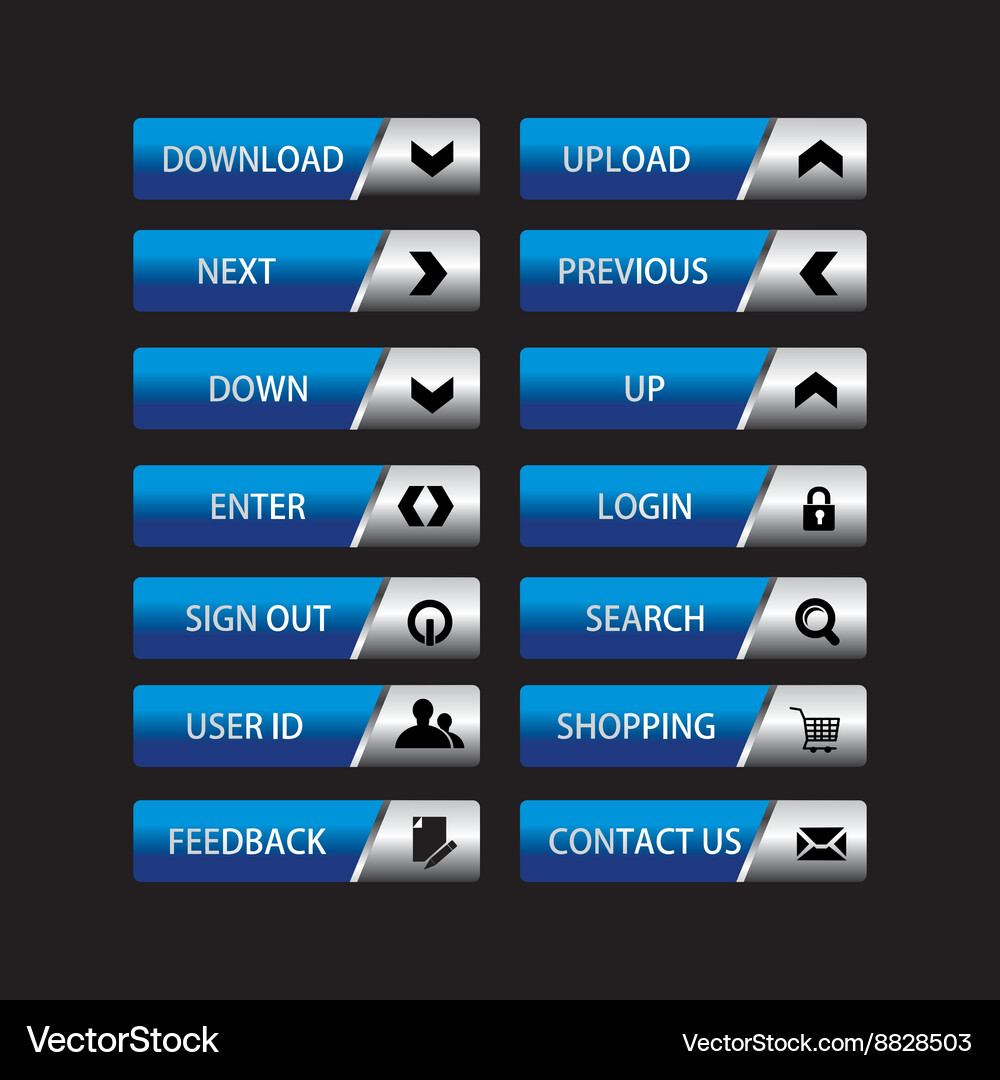 Web button set Vector Image