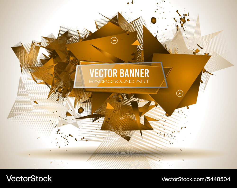 Abstract background with shapes explosion Vector Image