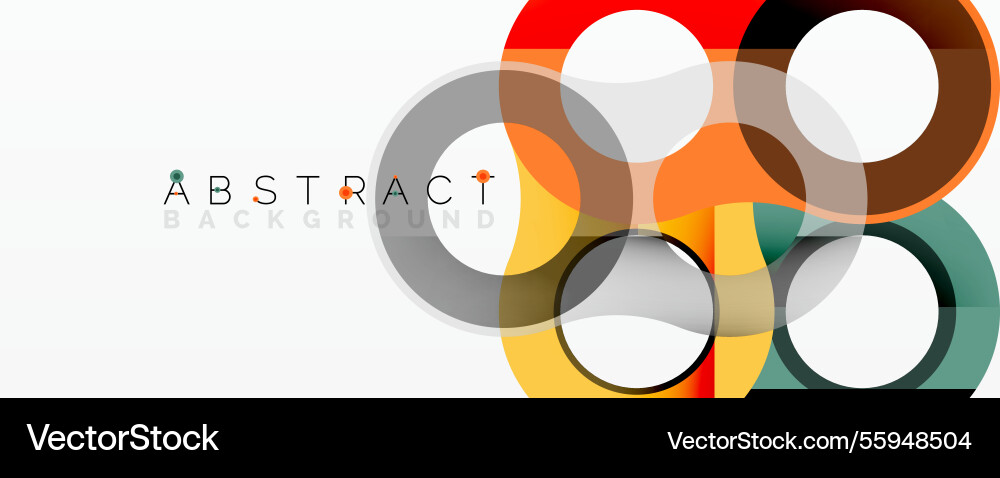Abstract composition with intertwined circular Abstract composition with intertwined circular vector image
