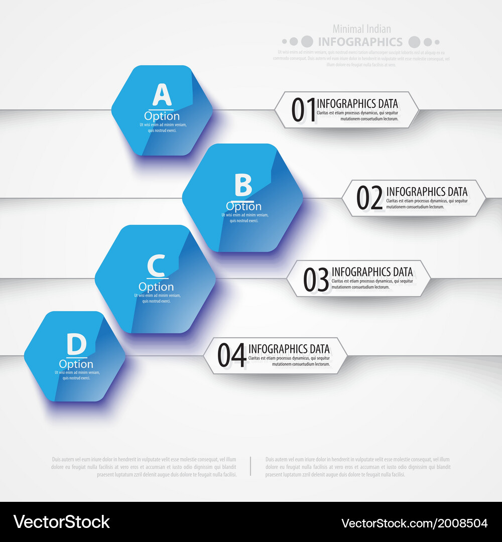 Abstract polygons background infographic template Vector Image