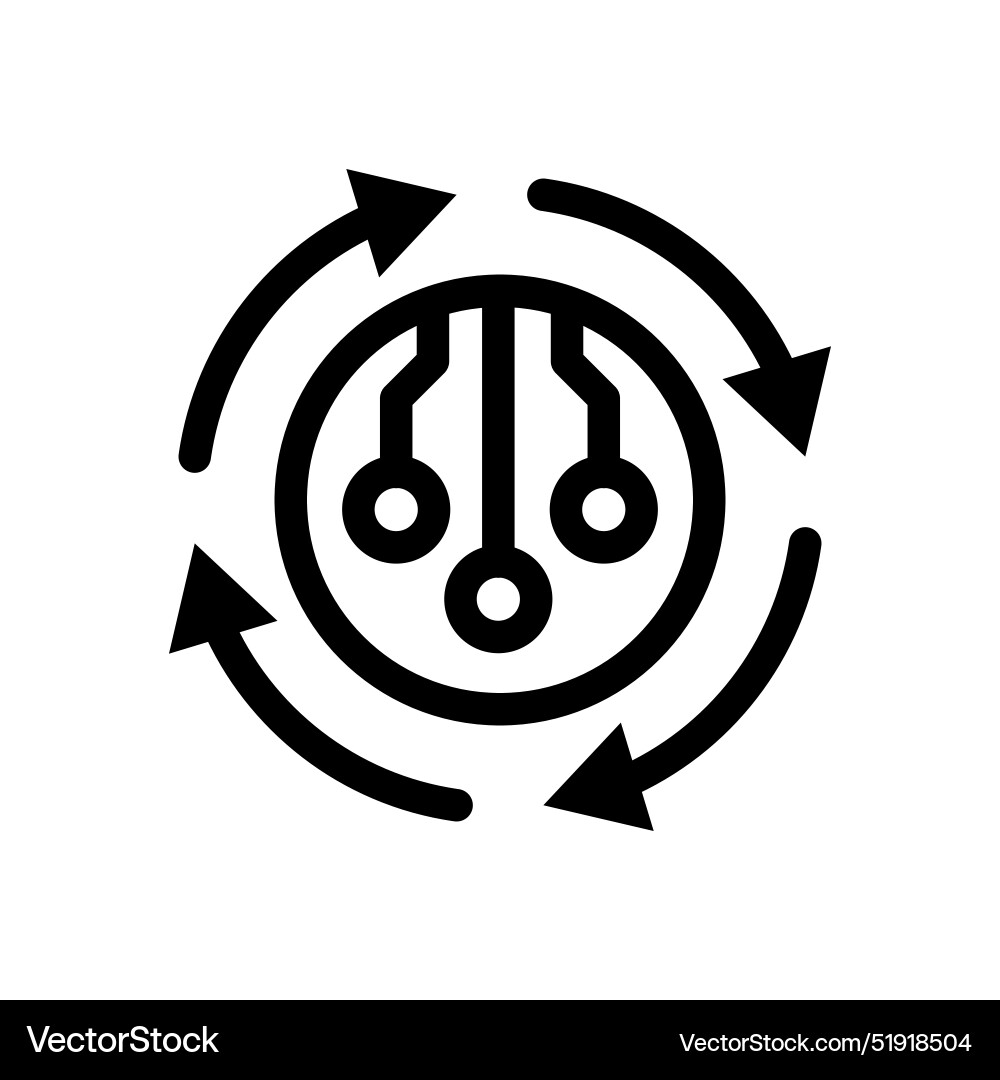 Autonomous control icon outline set collection Vector Image