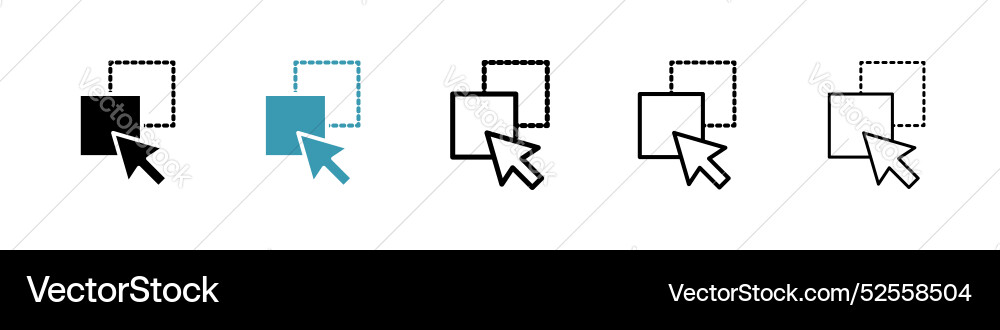 Drag and drop icon set on white background Drag and drop icon set on white background vector image