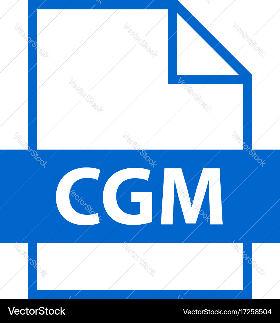 File name extension cgm type vector image