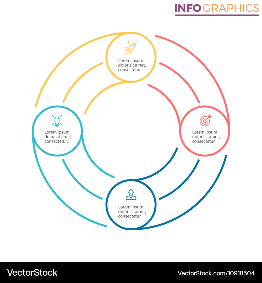 Linear infographics chart with 4 steps options Vector Image